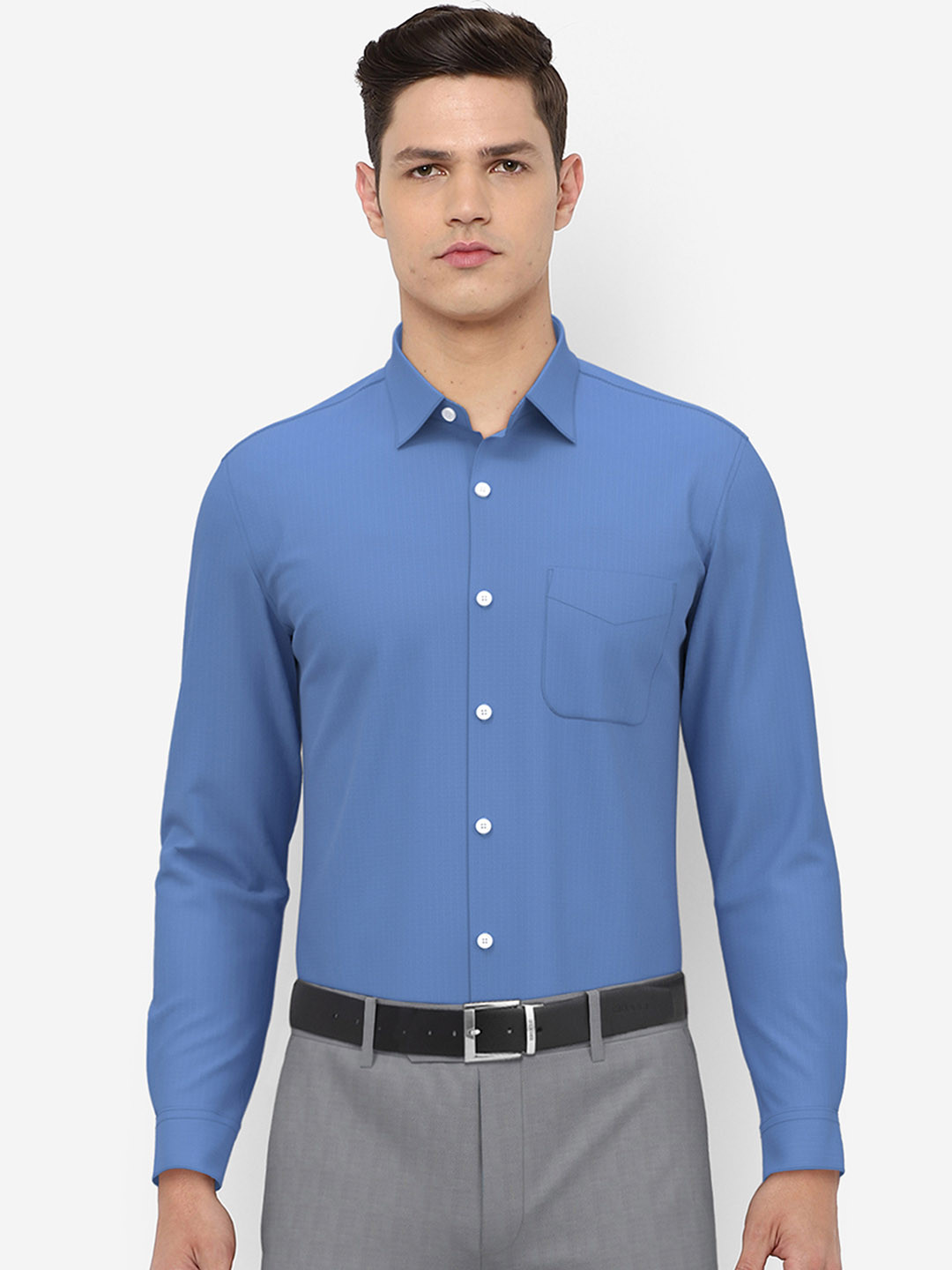 Buy Peter England Elite Men Blue Slim Fit Formal Shirt Shirts for Men