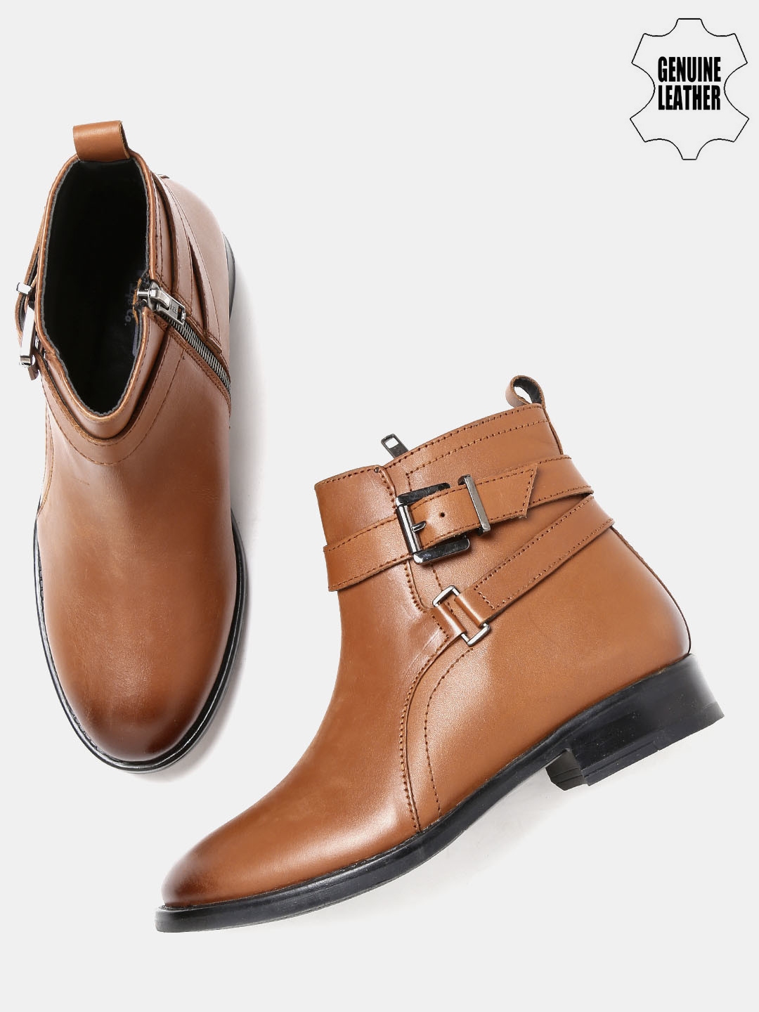 tan flat boots womens