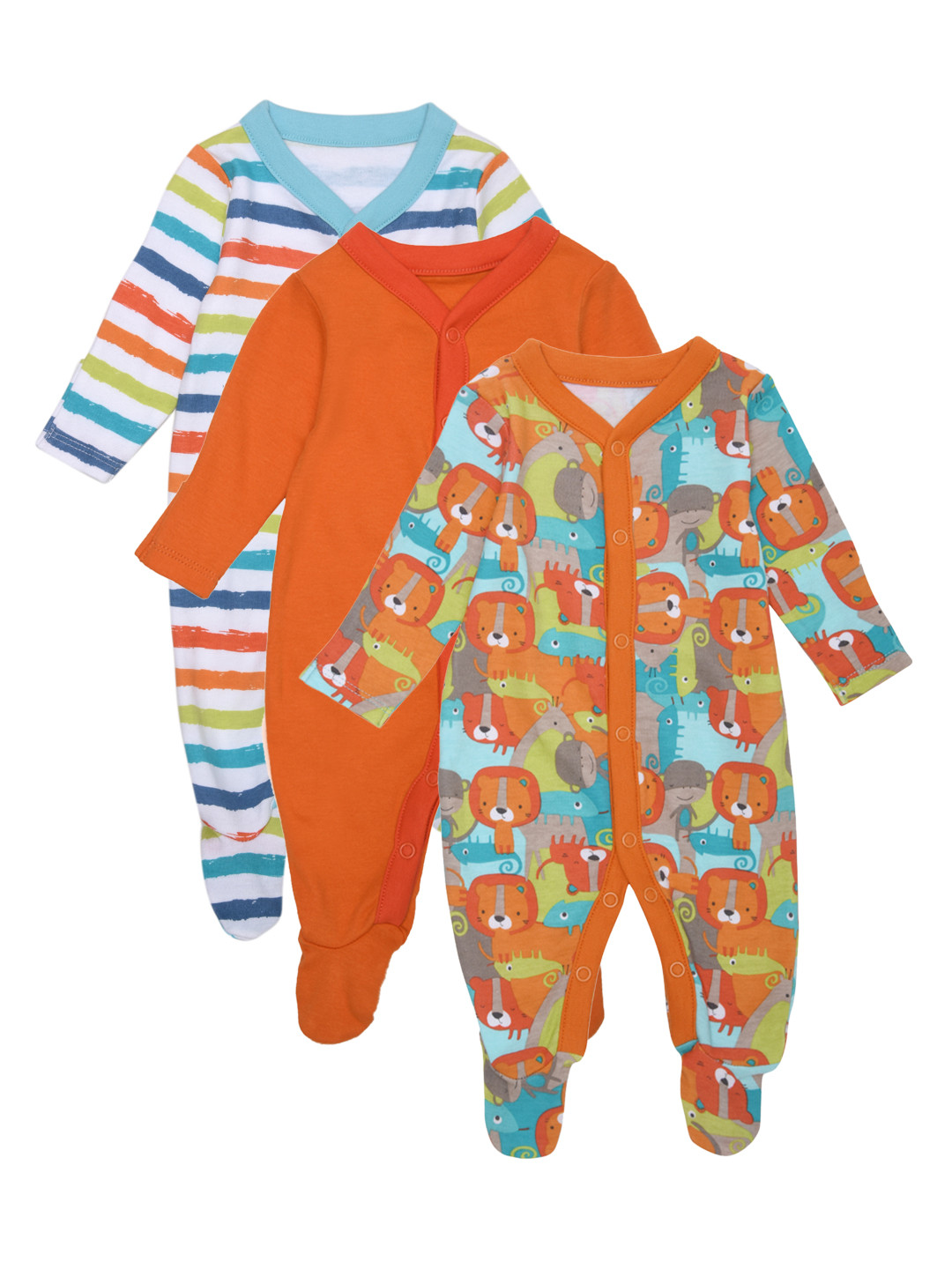 Buy Mothercare Infants Pack Of 3 Sleepsuits Sleepsuit for Unisex Kids