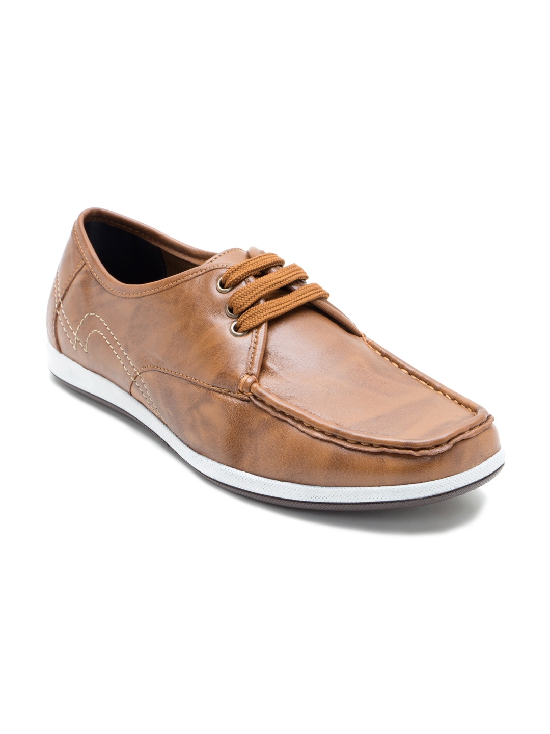 franco leone tan derby shoes
