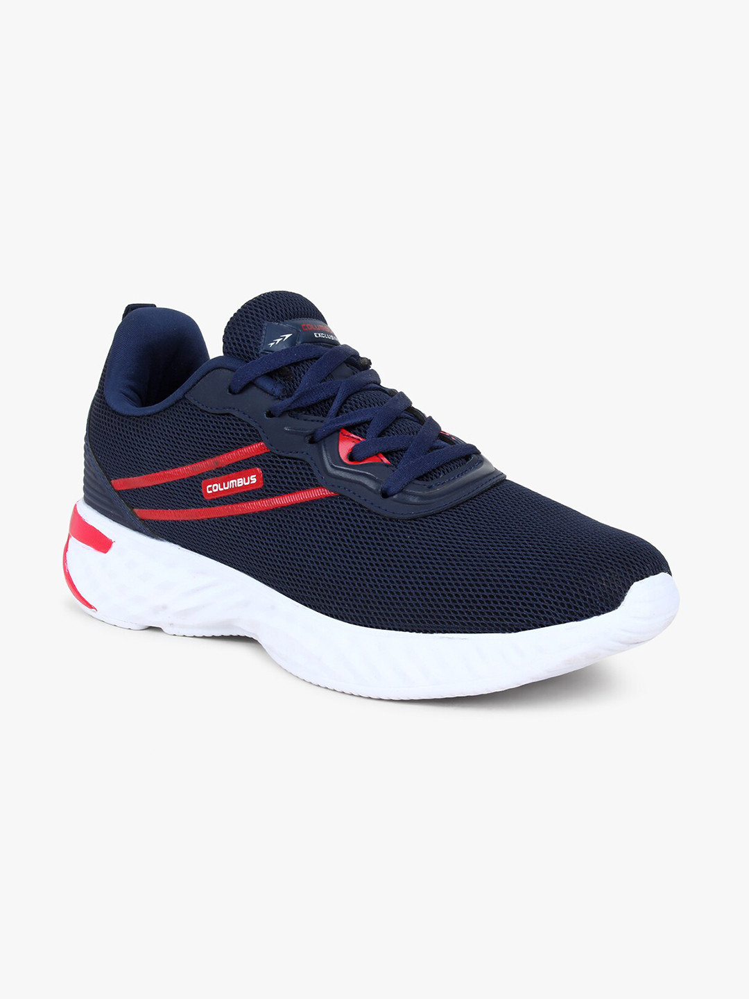 Buy Columbus Men Navy Blue Mesh Memory Foam Running Shoes Sports