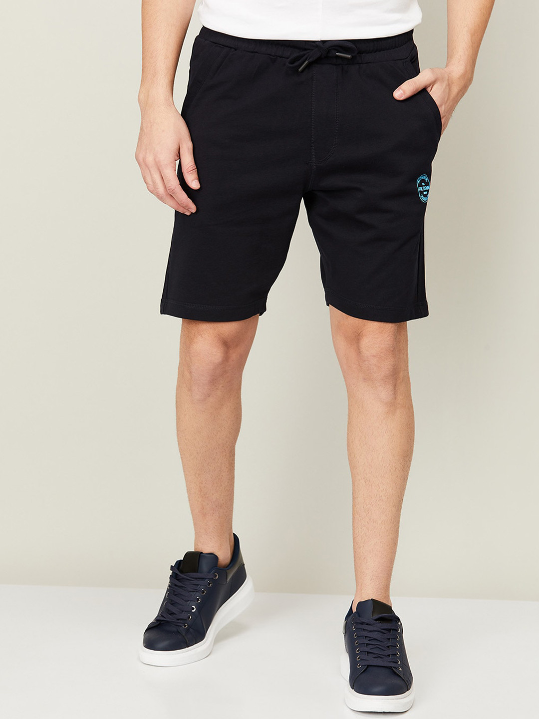 Buy Forca By Lifestyle Men Navy Blue Cotton Regular Fit Shorts Shorts
