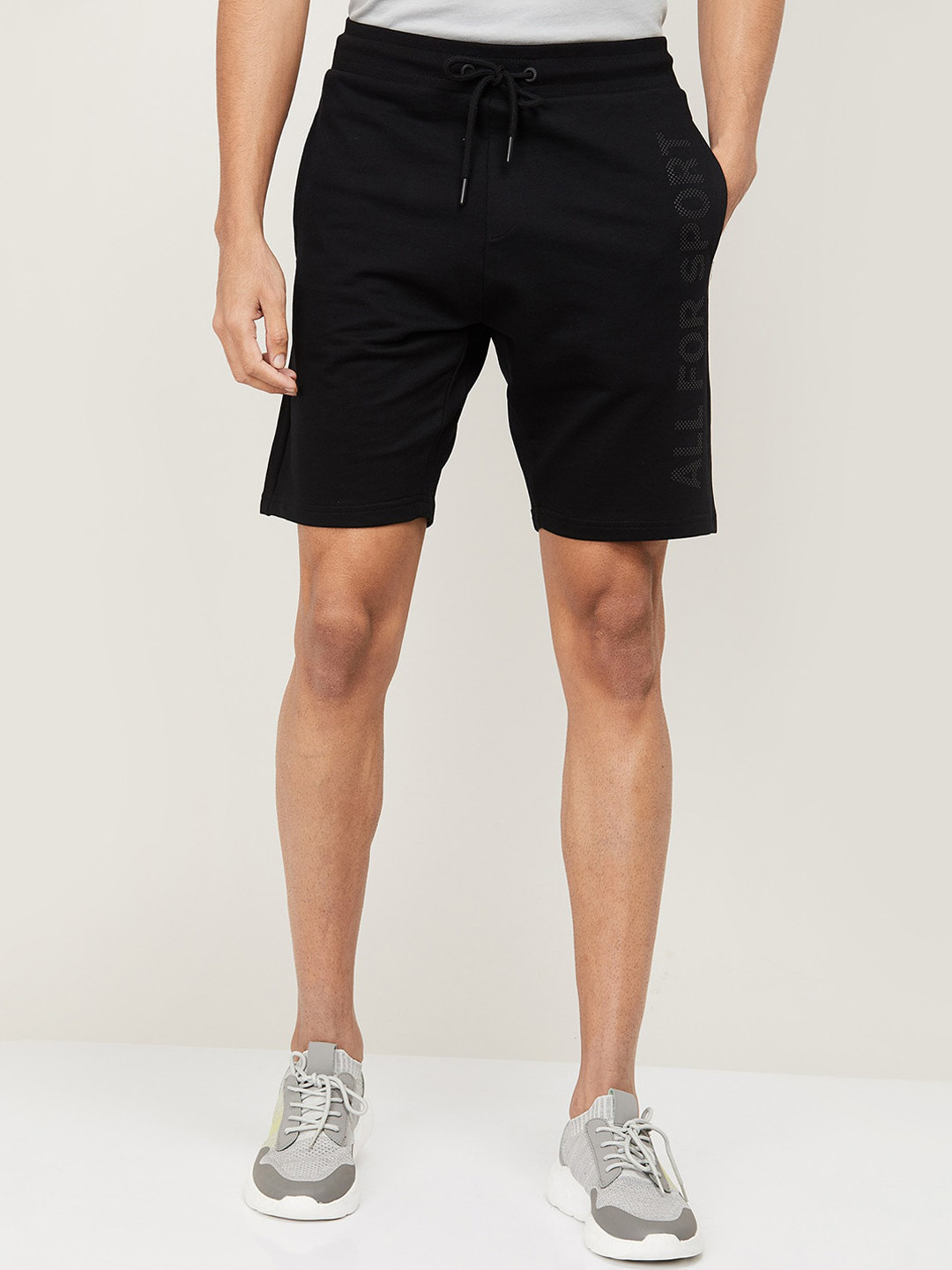 Buy Kappa Men Black High Rise Training Or Gym Shorts Shorts for Men