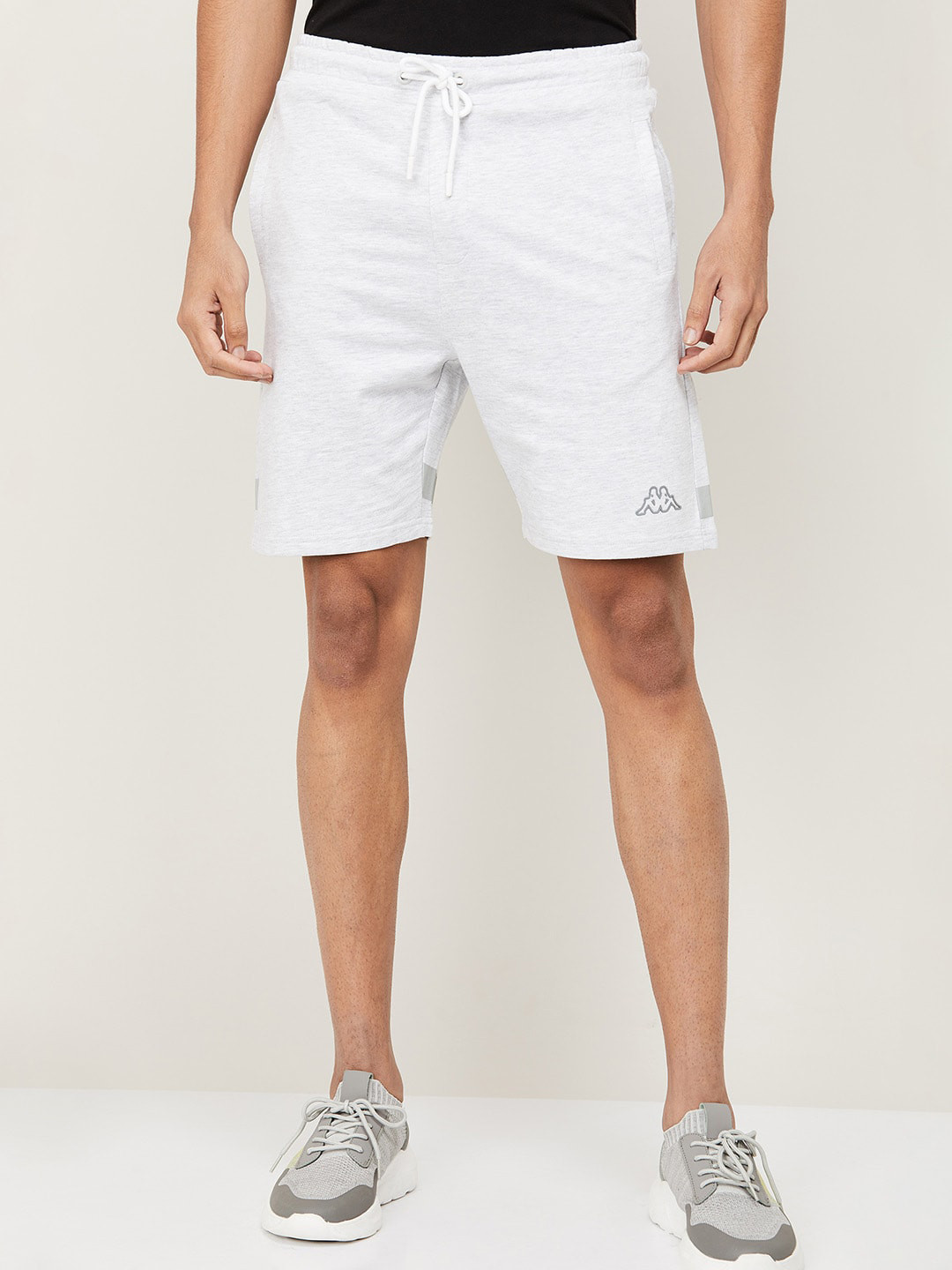 Buy Kappa Men Grey Regular Fit Training Or Gym Cotton Sports Shorts