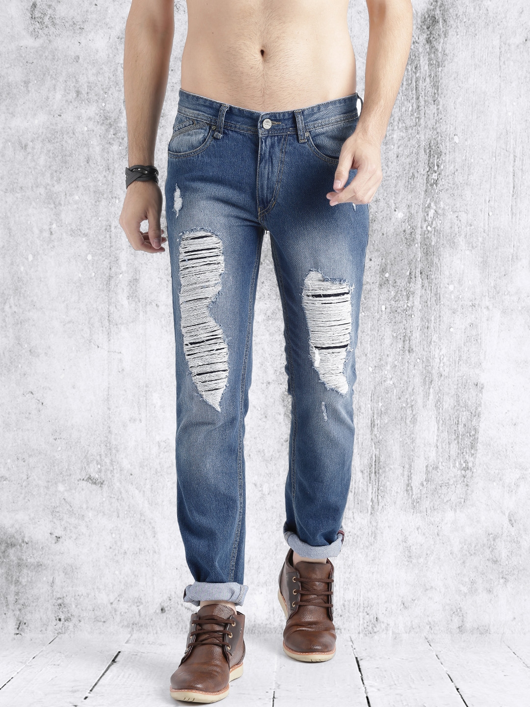 highly distressed jeans