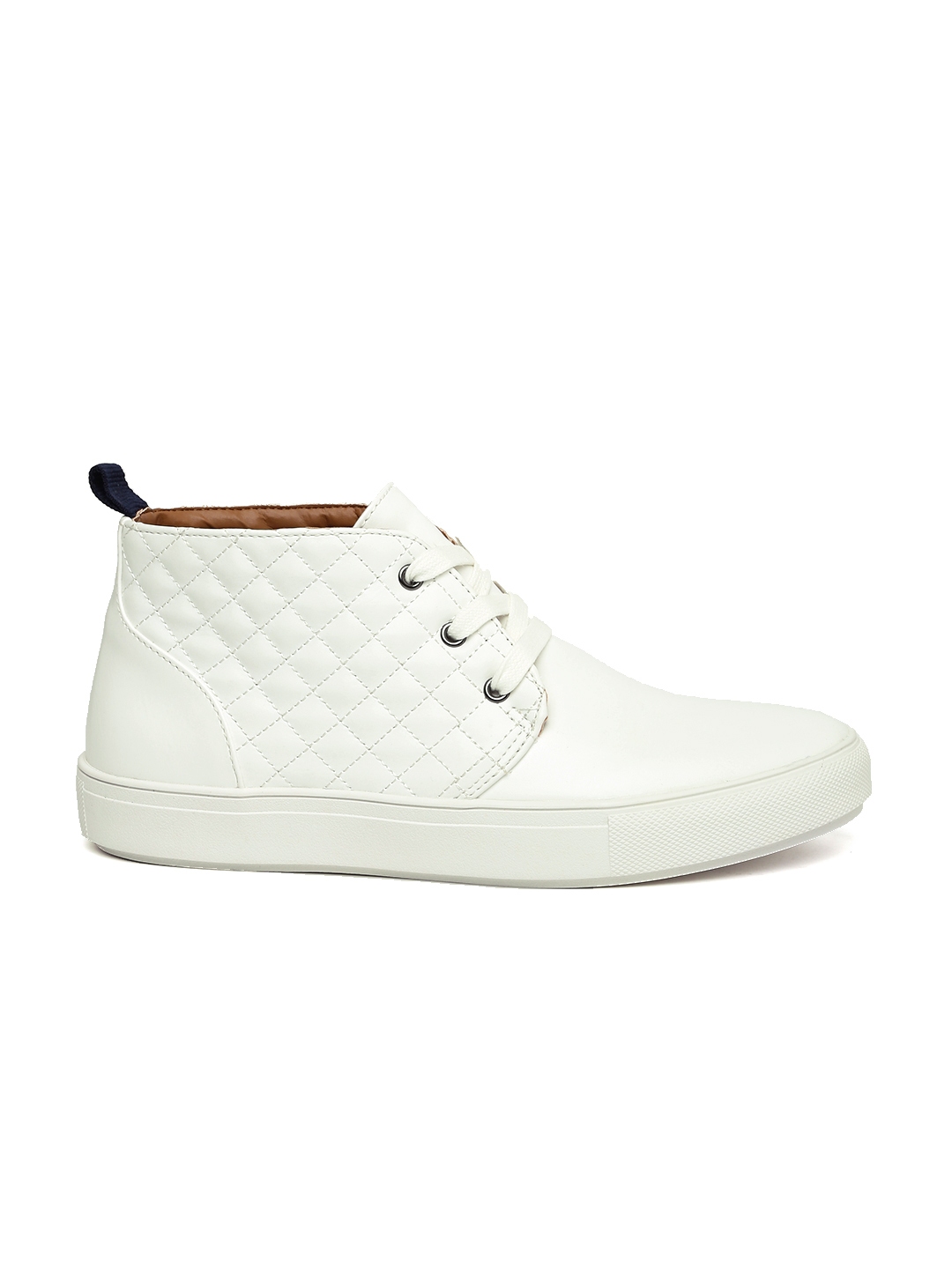 Buy Steve Madden Men White Quilted Mid Top Sneakers - Casual Shoes for ...