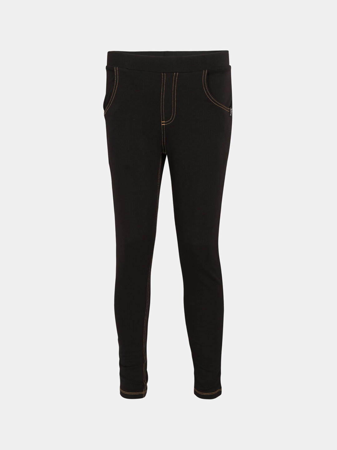 Nautinati Girls Black Printed Jeggings main image 1
