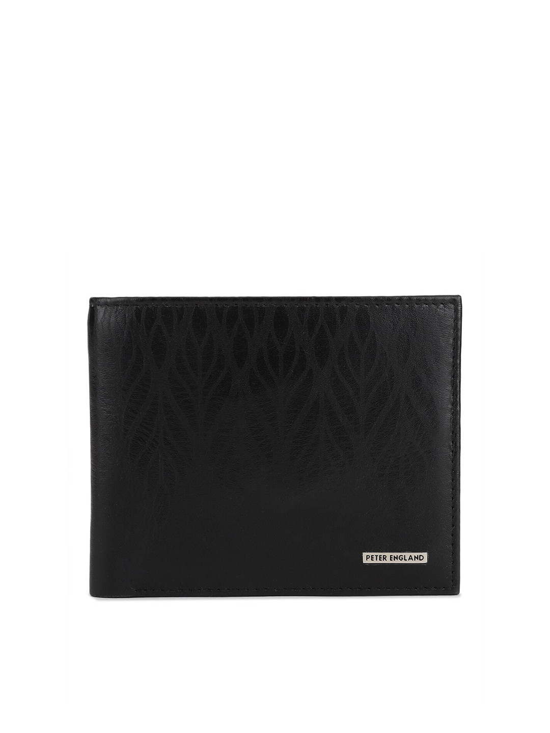 Buy Peter England Men Black Leather Two Fold Wallet Wallets for Men