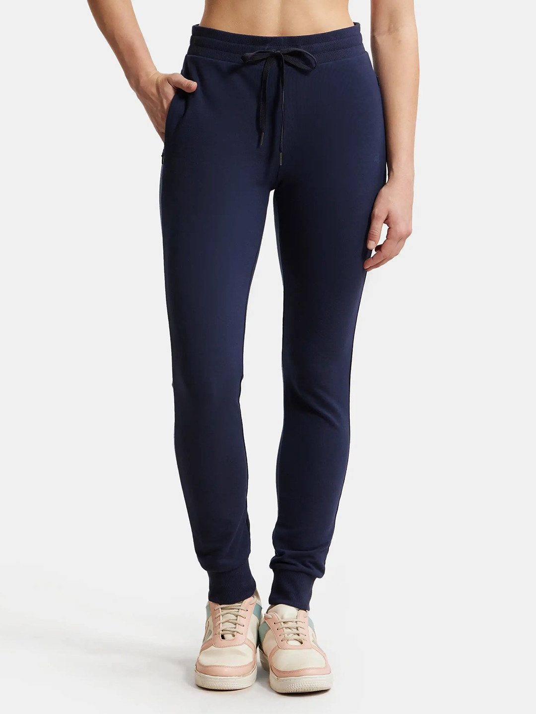 Women's Skim Fit Ankle Pants - Straight Leg Casual Workout Pants With Key Pocket - View #5