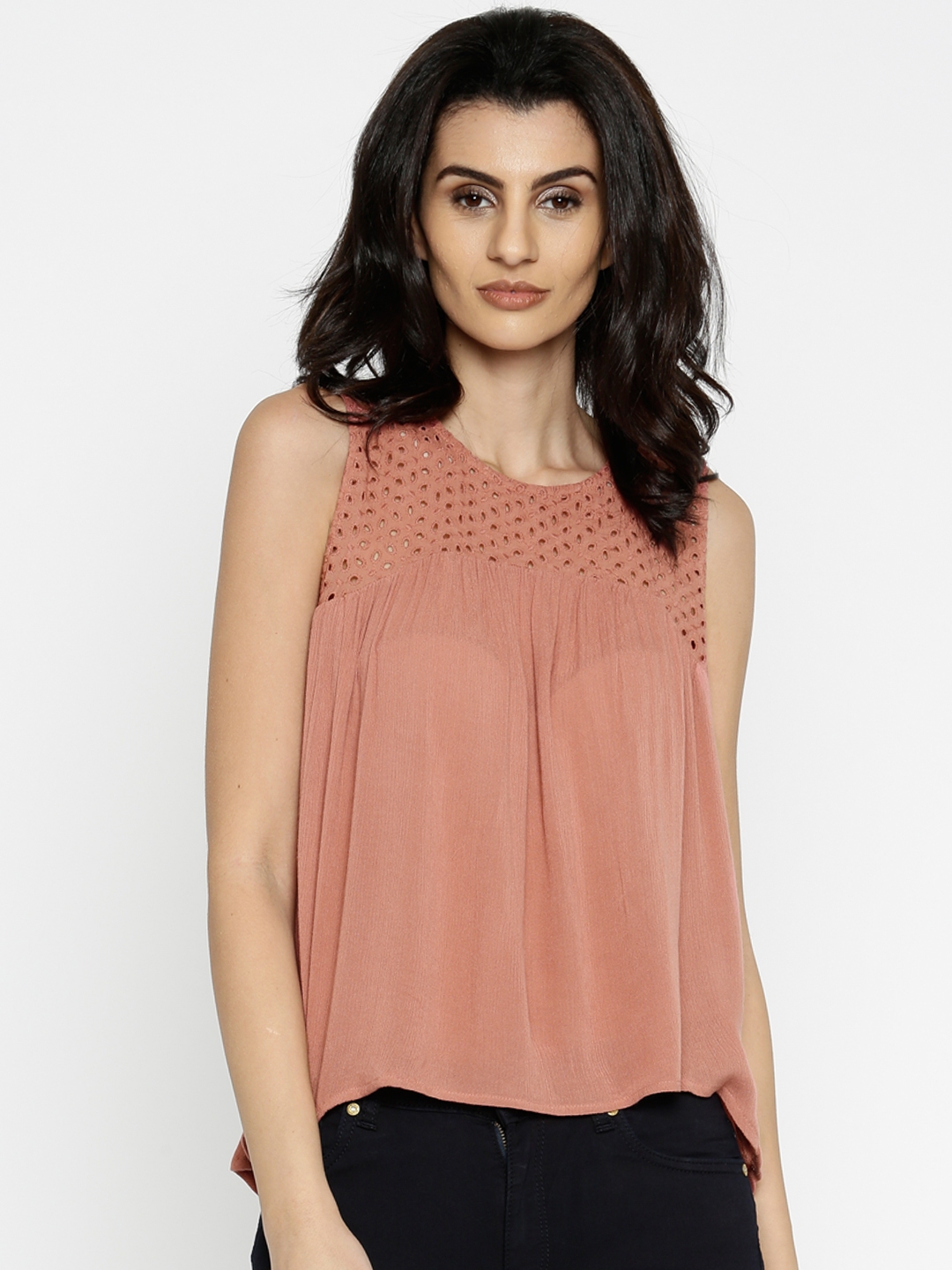 Buy ONLY Women Mauve Solid Top - Tops for Women 1717921 | Myntra