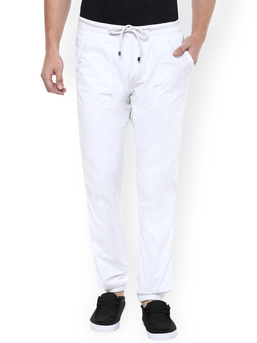 white cuffed trousers