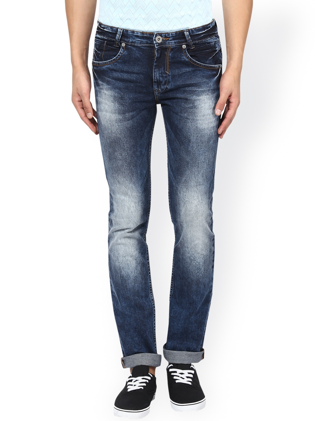 mufti slim men blue jeans