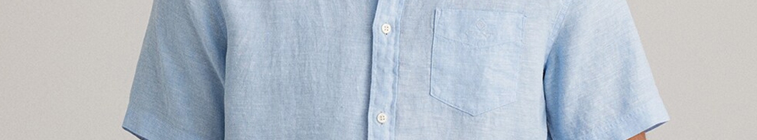 Buy GANT Men Blue Casual Linen Shirt - Shirts for Men 17187546 | Myntra