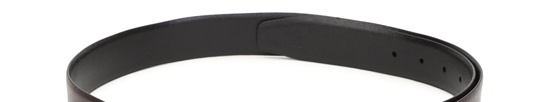 Buy Van Heusen Men Black Textured Leather Reversible Formal Belt ...