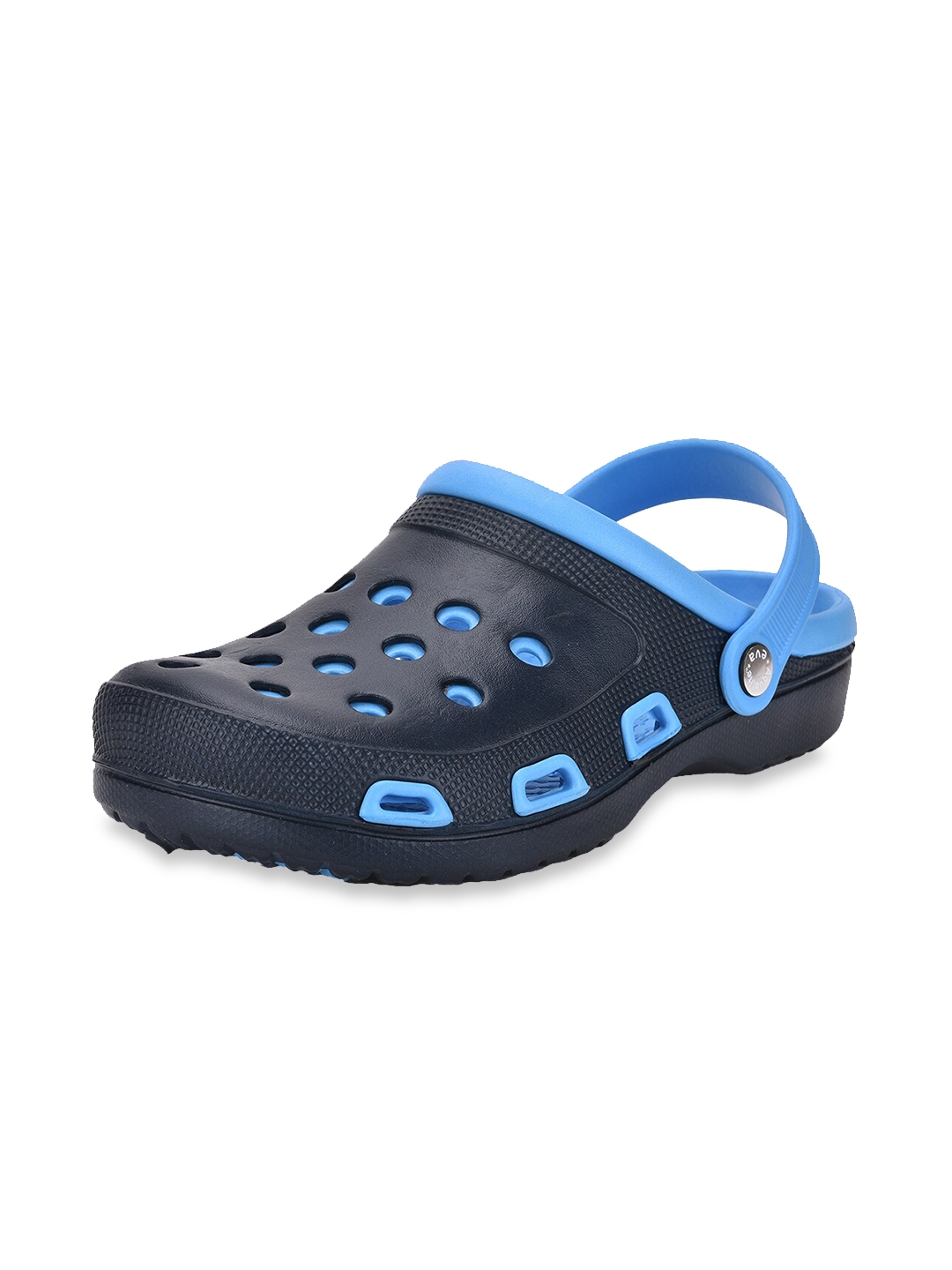 Buy Aqualite Men Navy Blue & Blue PU Clogs - Flip Flops for Men ...
