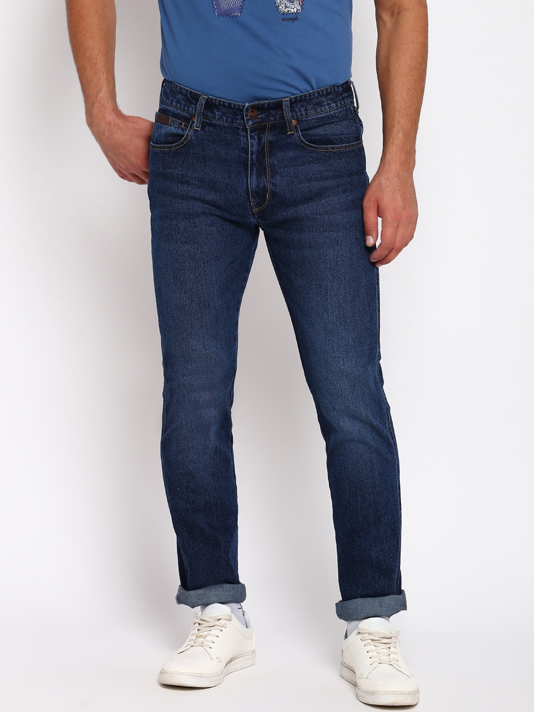 Buy Wrangler Men Blue Millard Light Fade Stretchable Jeans - Jeans for ...