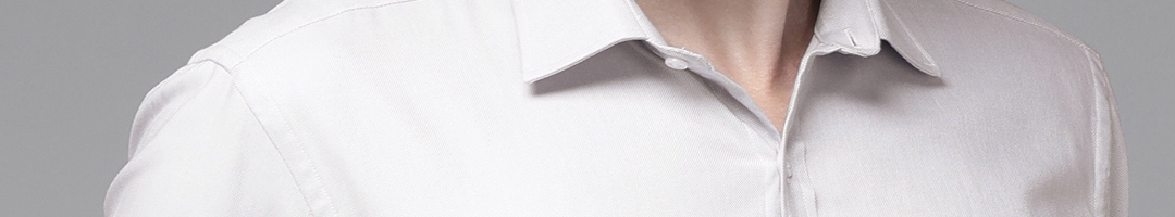 Buy Park Avenue Men Grey Textured Slim Fit Formal Shirt - Shirts for ...