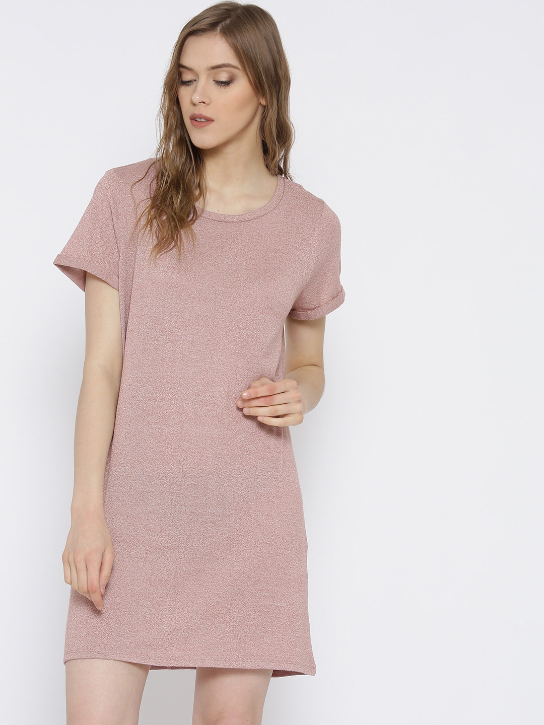 Buy Forever 21 Women Pink Solid Shift Dress Dresses For Women 1720188 Myntra 