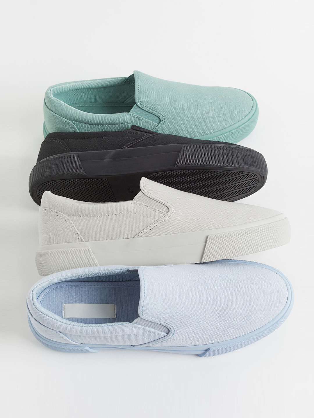 Buy H&M Black Slip On Cotton Trainers Casual Shoes for Men 17203280