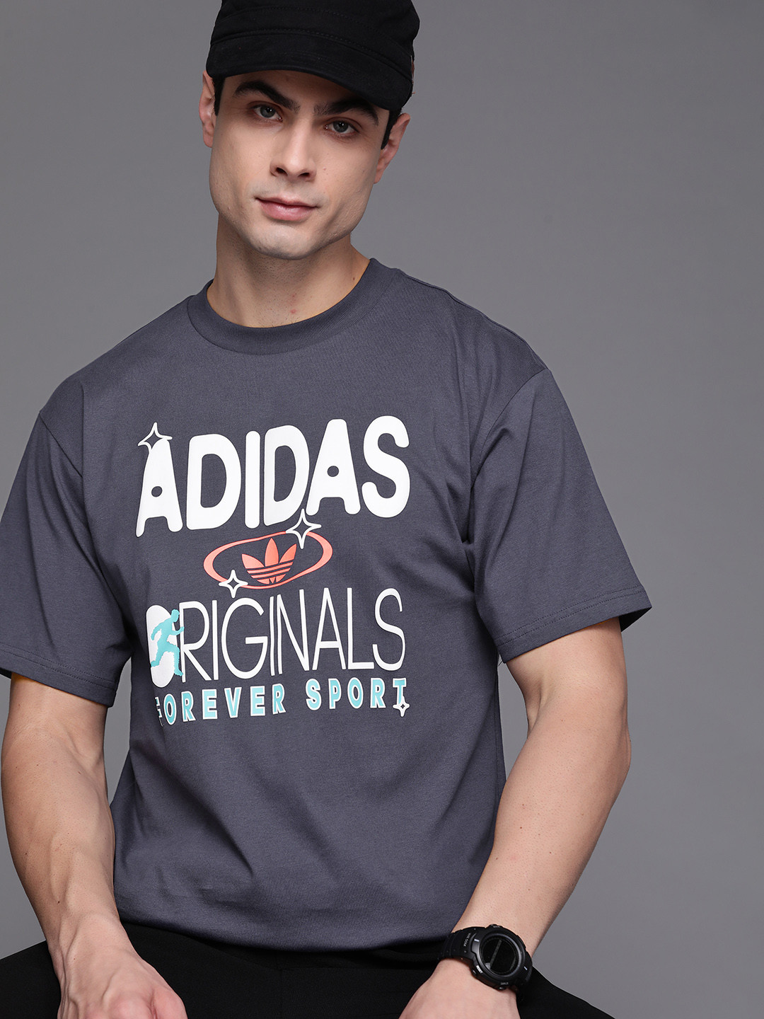 Buy ADIDAS Originals Men Navy Blue & White OG Forever SPOR Brand Logo