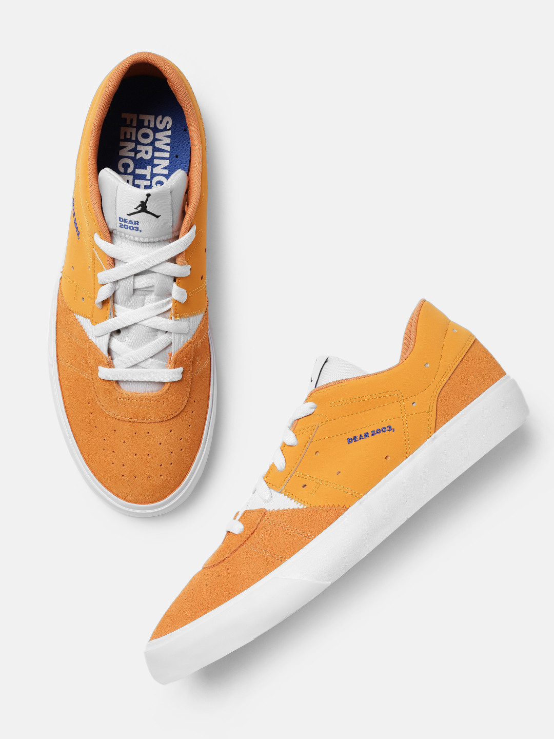 Buy Nike Men Yellow Jordan Series .05 Leather Basketball Shoes - Sports ...