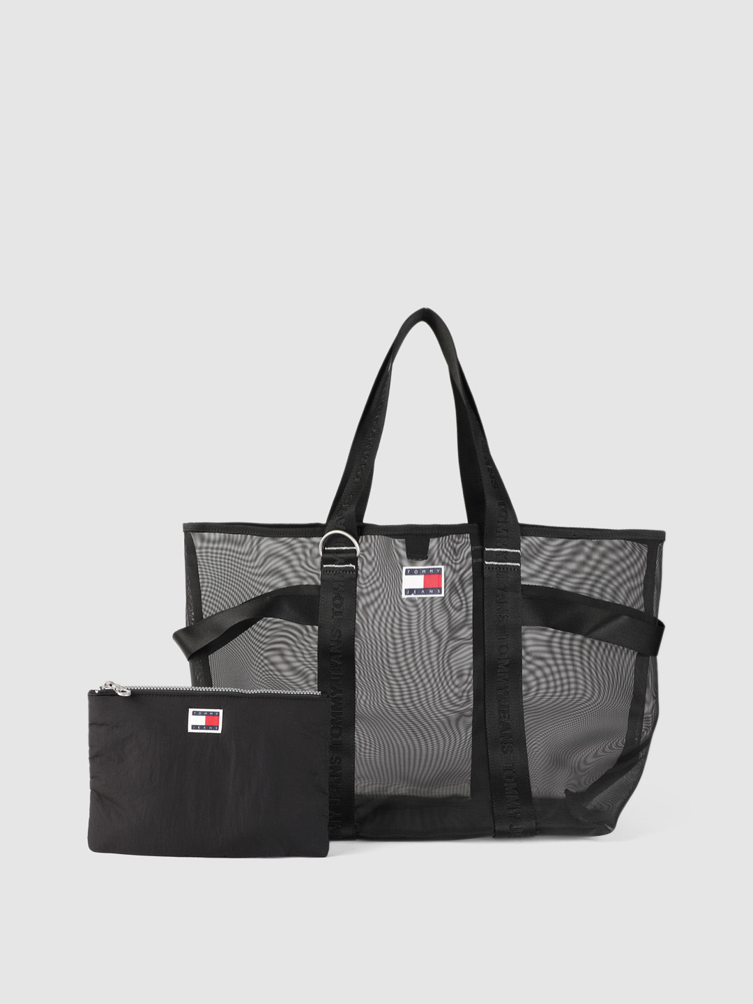 Buy Tommy Hilfiger Black Solid Structured Shoulder Bag Handbags for