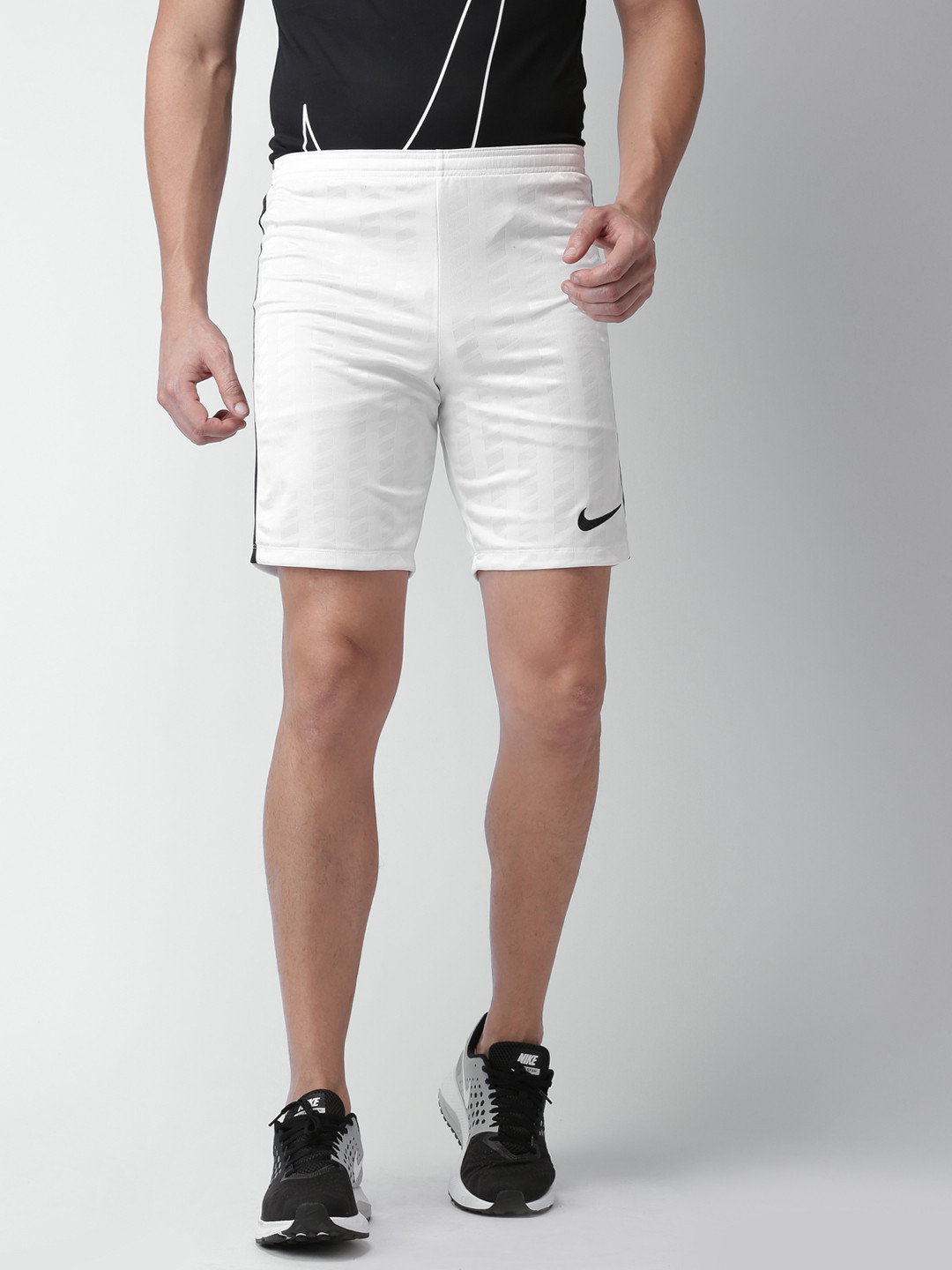 Buy Nike Men White AS M ACDMY JAQ K Regular Fit Sports Shorts Shorts