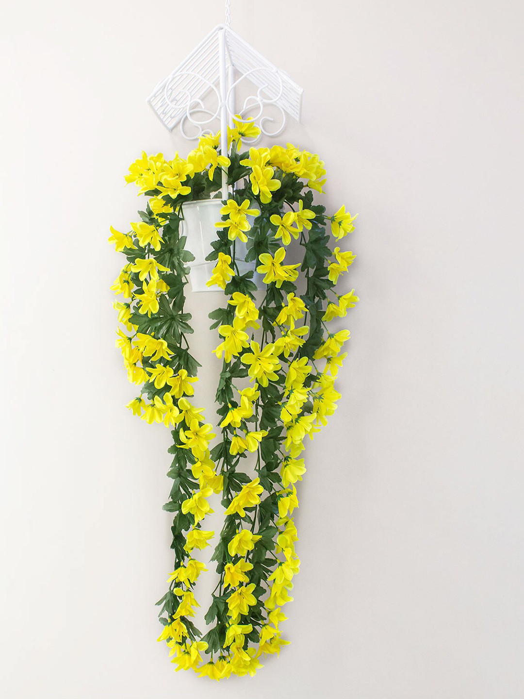 Buy AMFLIX Yellow Artificial Hanging Creeper Plant Artificial Flowers