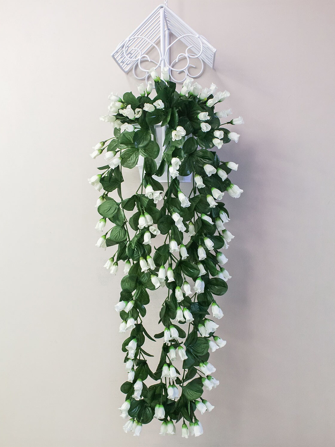 Buy AMFLIX White Artificial Hanging Creeper Plant Artificial Flowers
