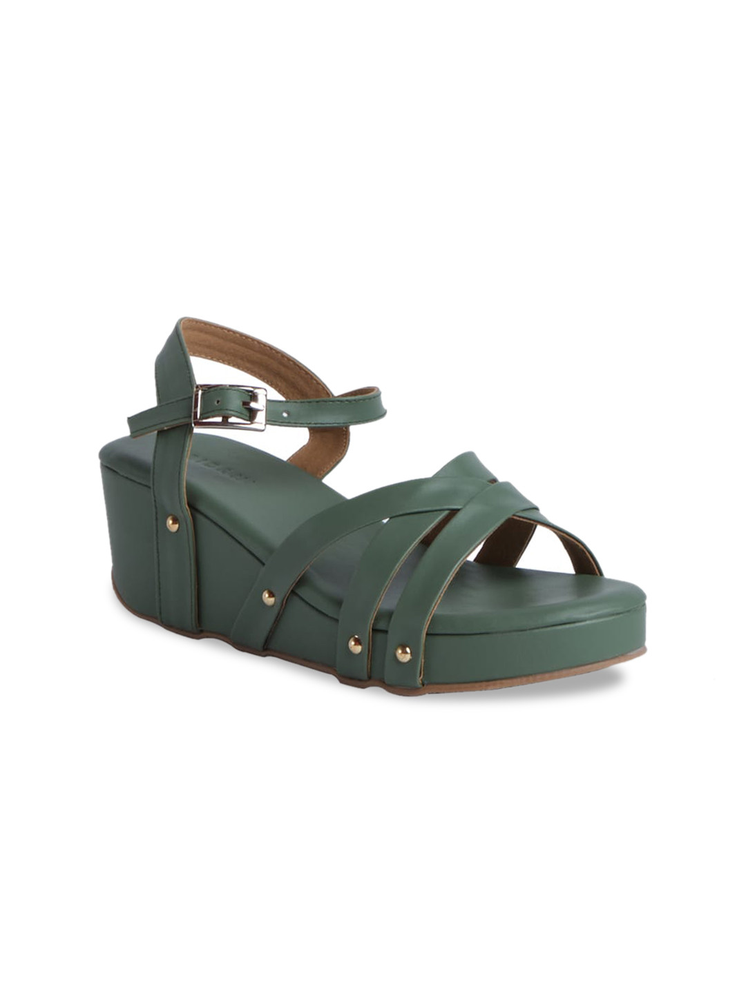 olive green wedge booties