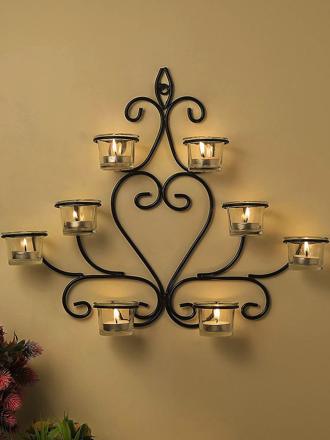 Buy Homesake Black Solid Votive Candle Holder Candle Holders for