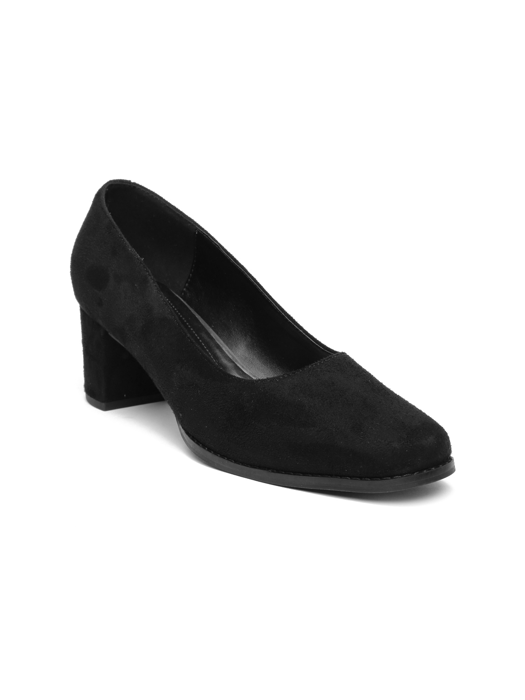 Buy Inc 5 Women Black Solid Suede Pumps - Heels for Women 1723763 | Myntra