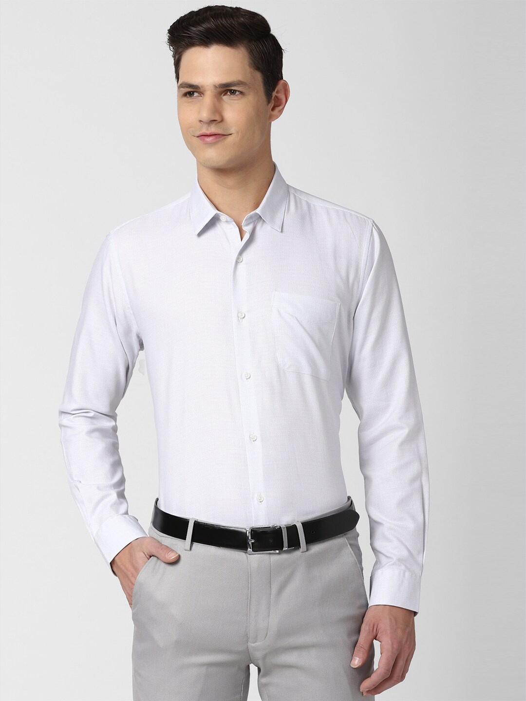 Buy Peter England Men White Pure Cotton Formal Shirt - Shirts for Men ...
