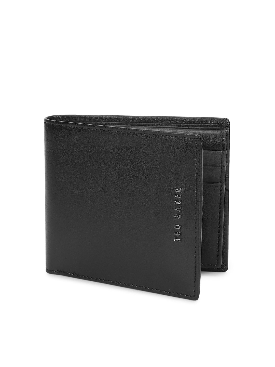 Buy Ted Baker Men Black Leather Two Fold Wallet Wallets for Men