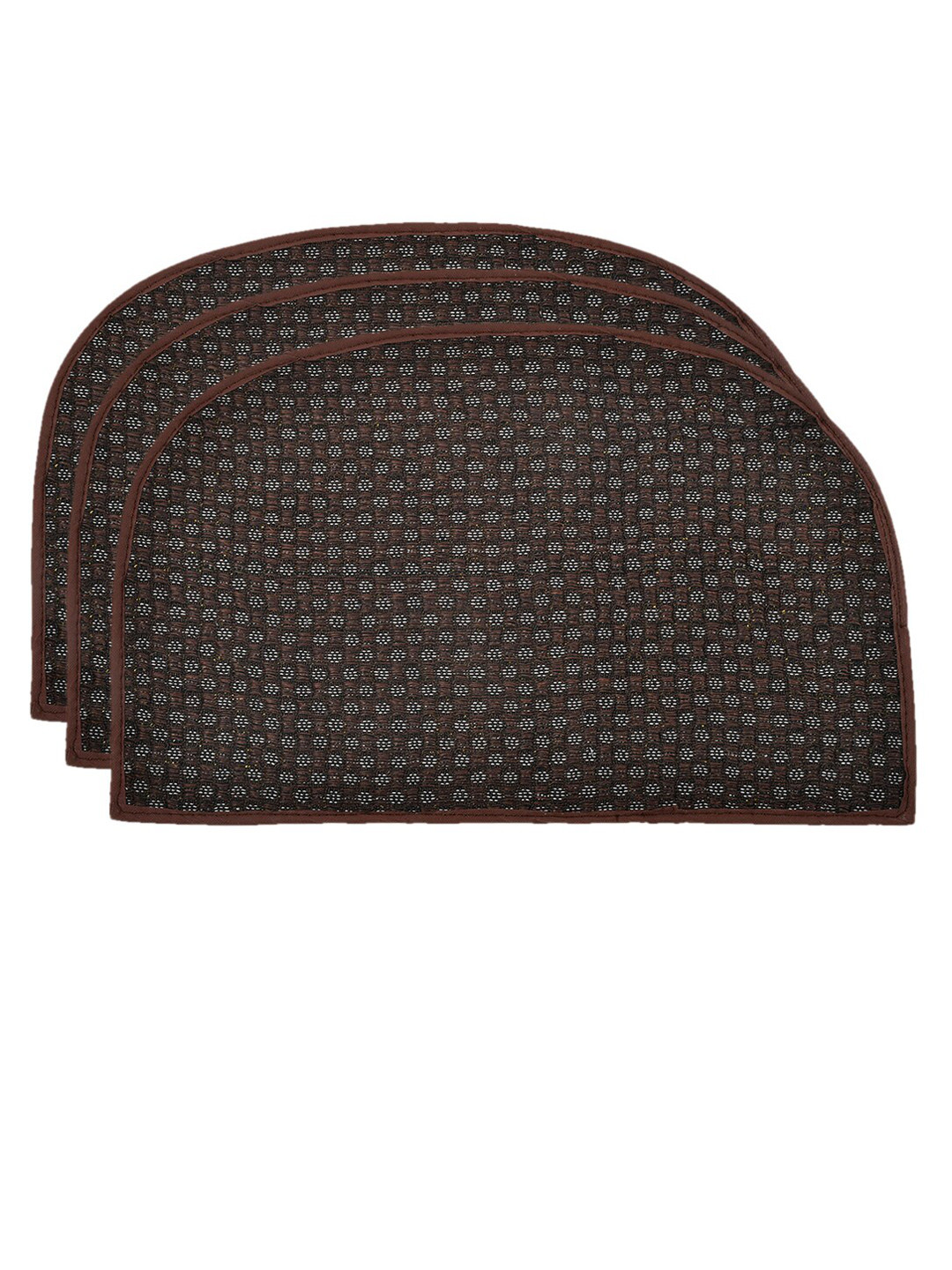 Buy Kuber Industries Pack Of 3 Brown Solid Anti Skid Doormat Doormats