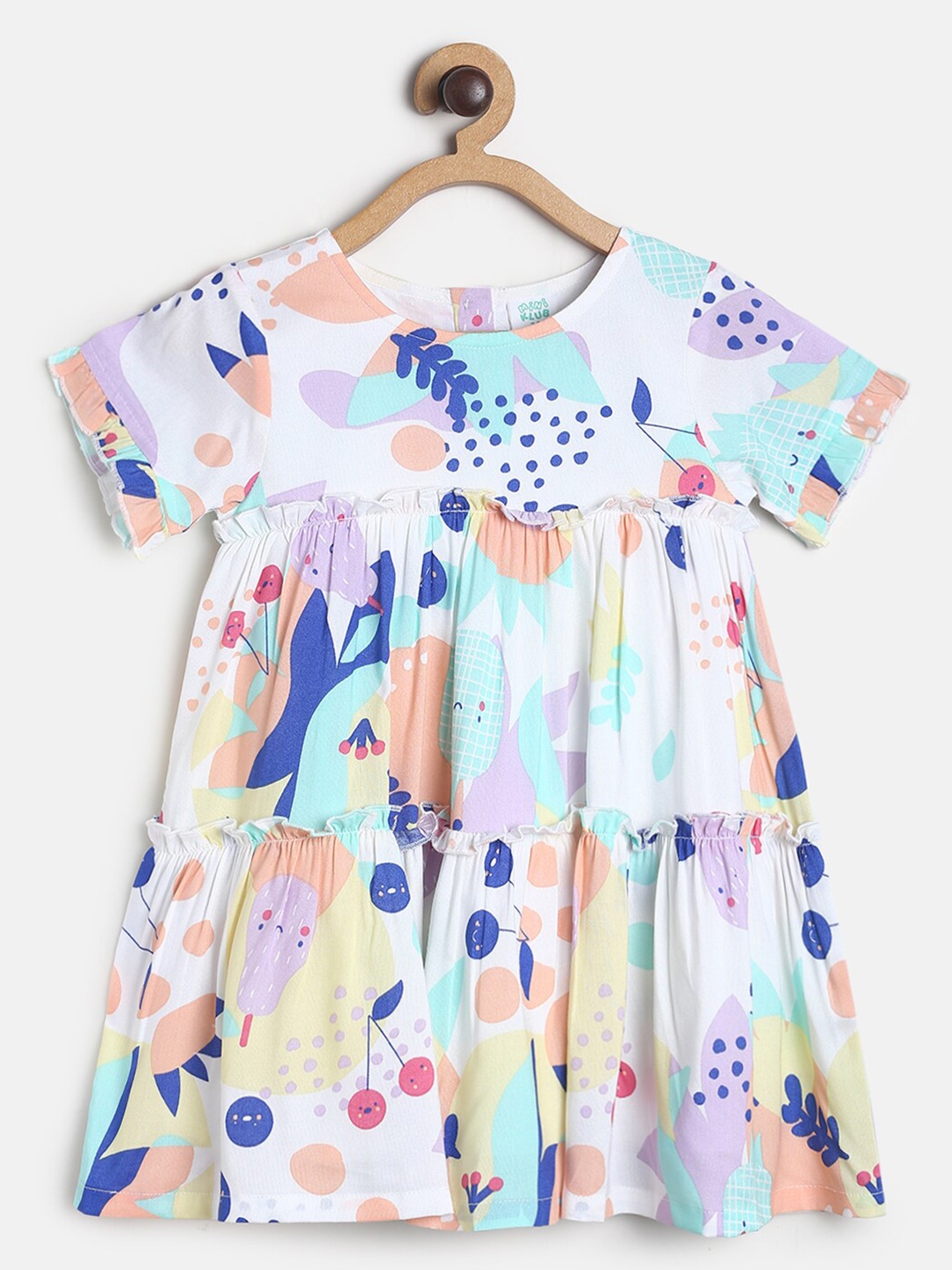 Buy MINI KLUB Girls White A Line Dress Dresses For Girls 17251182 buy-mini-klub-girls-white-a-line-dress-dresses-for-girls-17251182