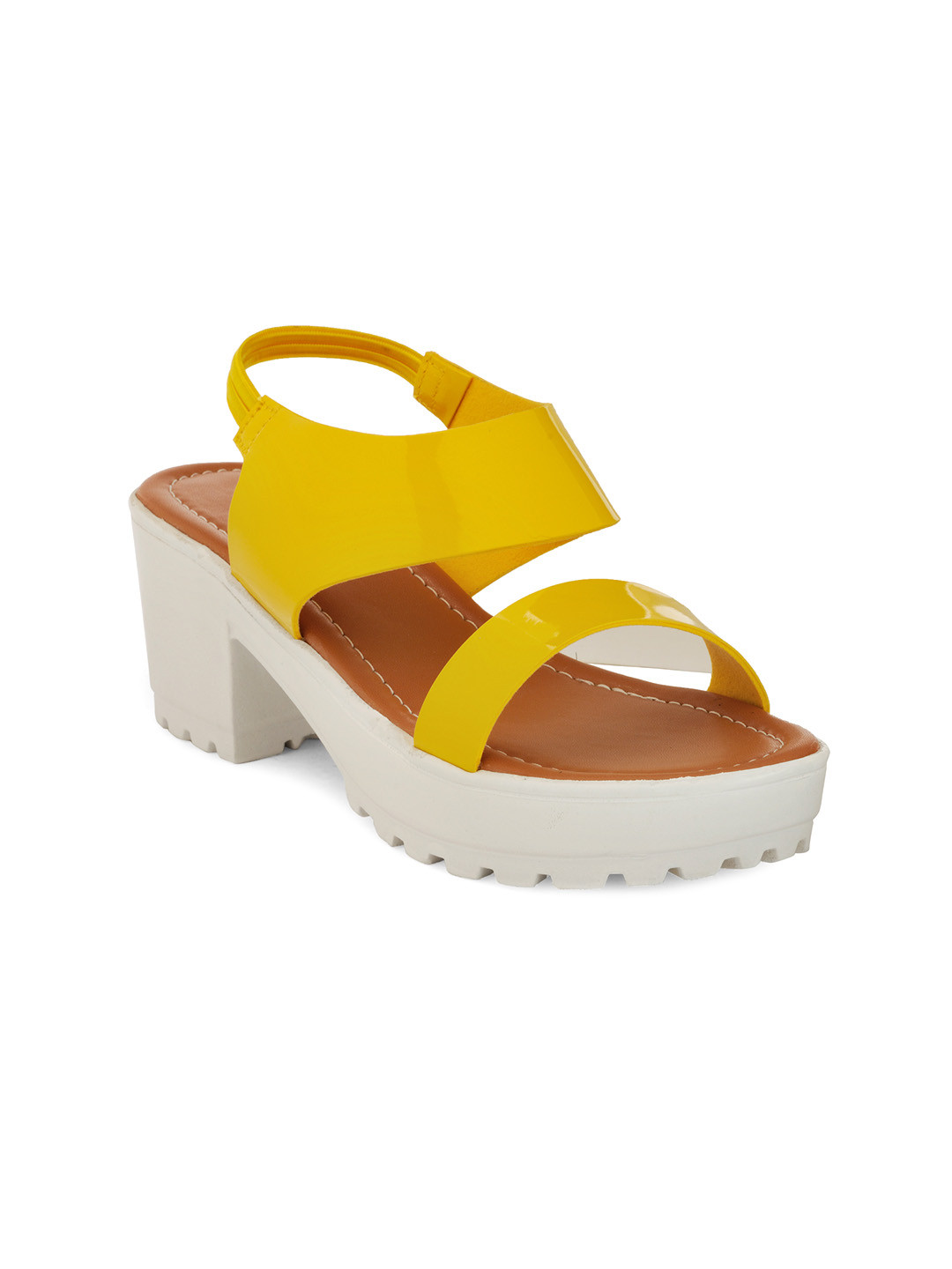 Buy Nell Women Yellow Solid Platforms Heels for Women 1725677 Myntra
