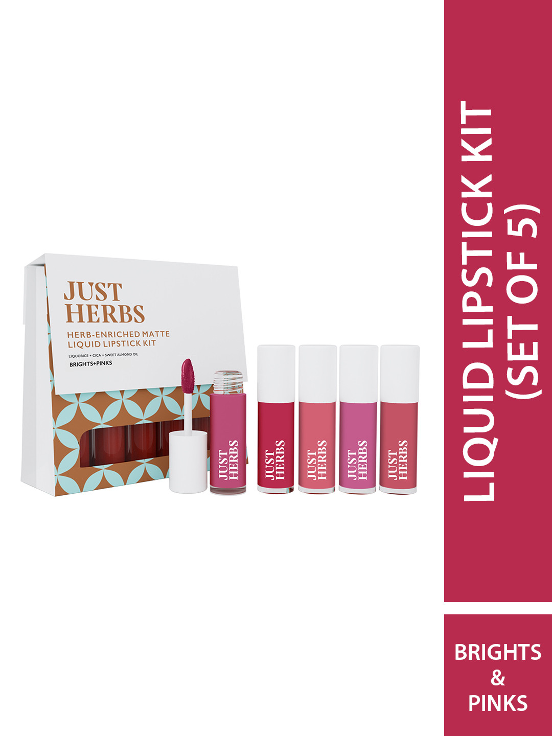 Buy Just Herbs Mini Herb Enriched Matte Liquid Lipstick Kit Set Of 5