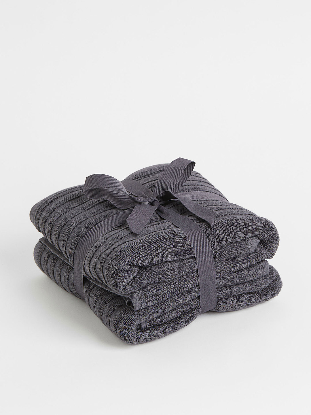 Buy H&M Pack Of 2 Grey Cotton Bath Towels Bath Towels for Unisex