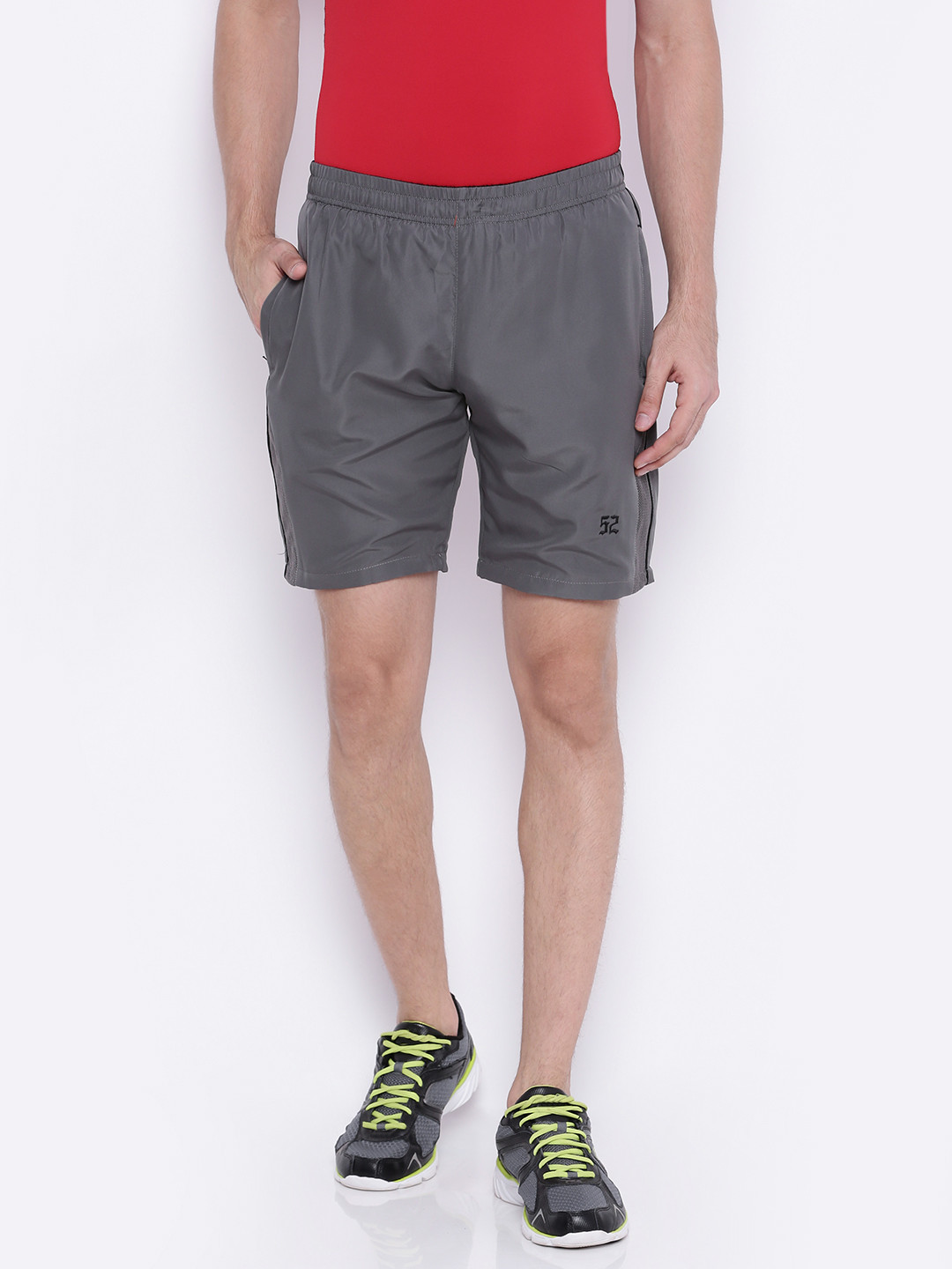 Buy Sports52 Wear Men Grey Solid Sports Shorts Shorts for Men 1726293