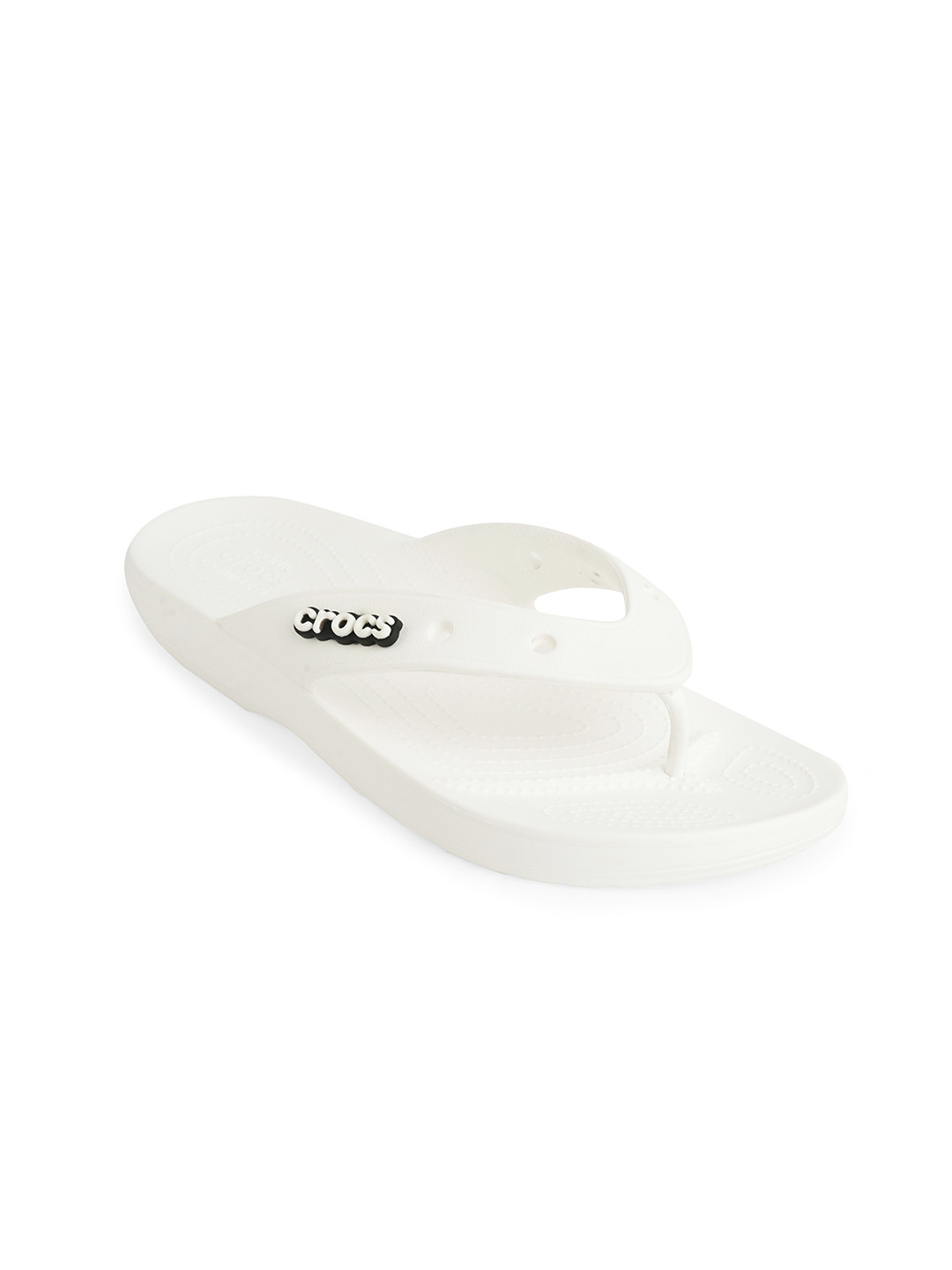 Buy Crocs Unisex White Solid Croslite Thong Flip Flops Flip Flops for