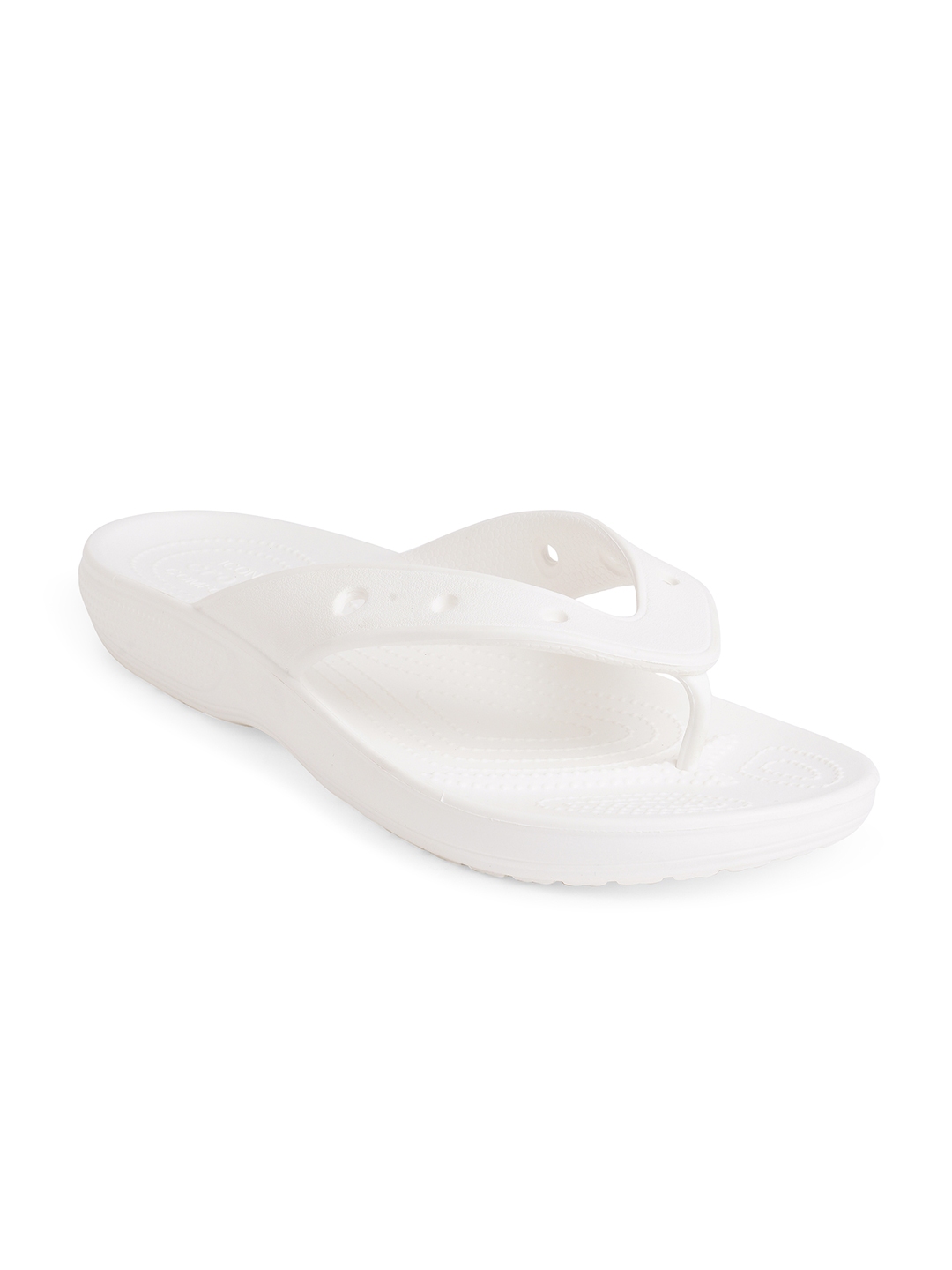 Buy Crocs Unisex White Solid Croslite Thong Flip Flops - Flip Flops for ...