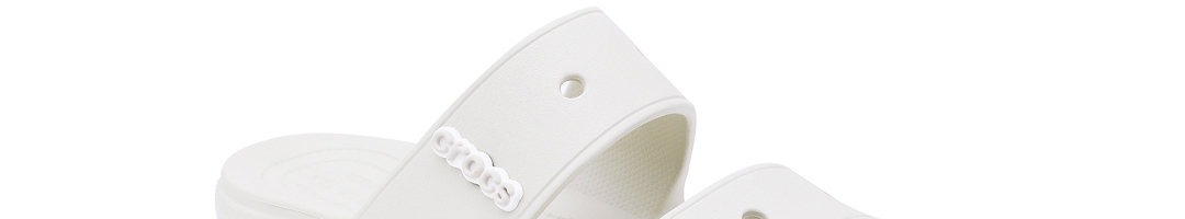 Buy Crocs Unisex Off White Solid Comfort Sandals - Sandals for Unisex ...