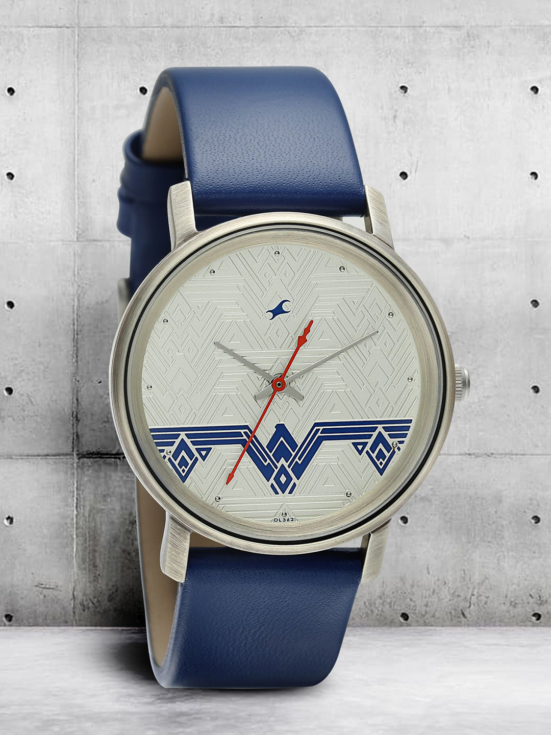 Buy Fastrack Women Multicoloured Brass Dial & Blue Leather Straps