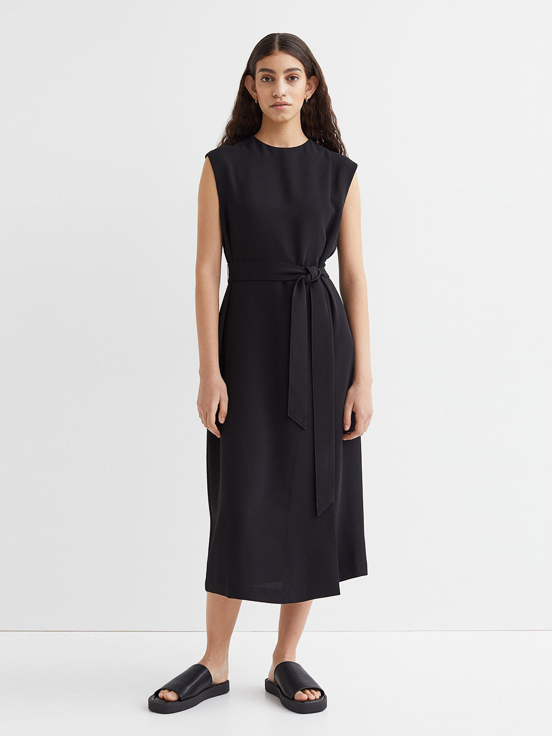Buy H&M Black Tie Belt Dress Dresses for Women 17268298 Myntra
