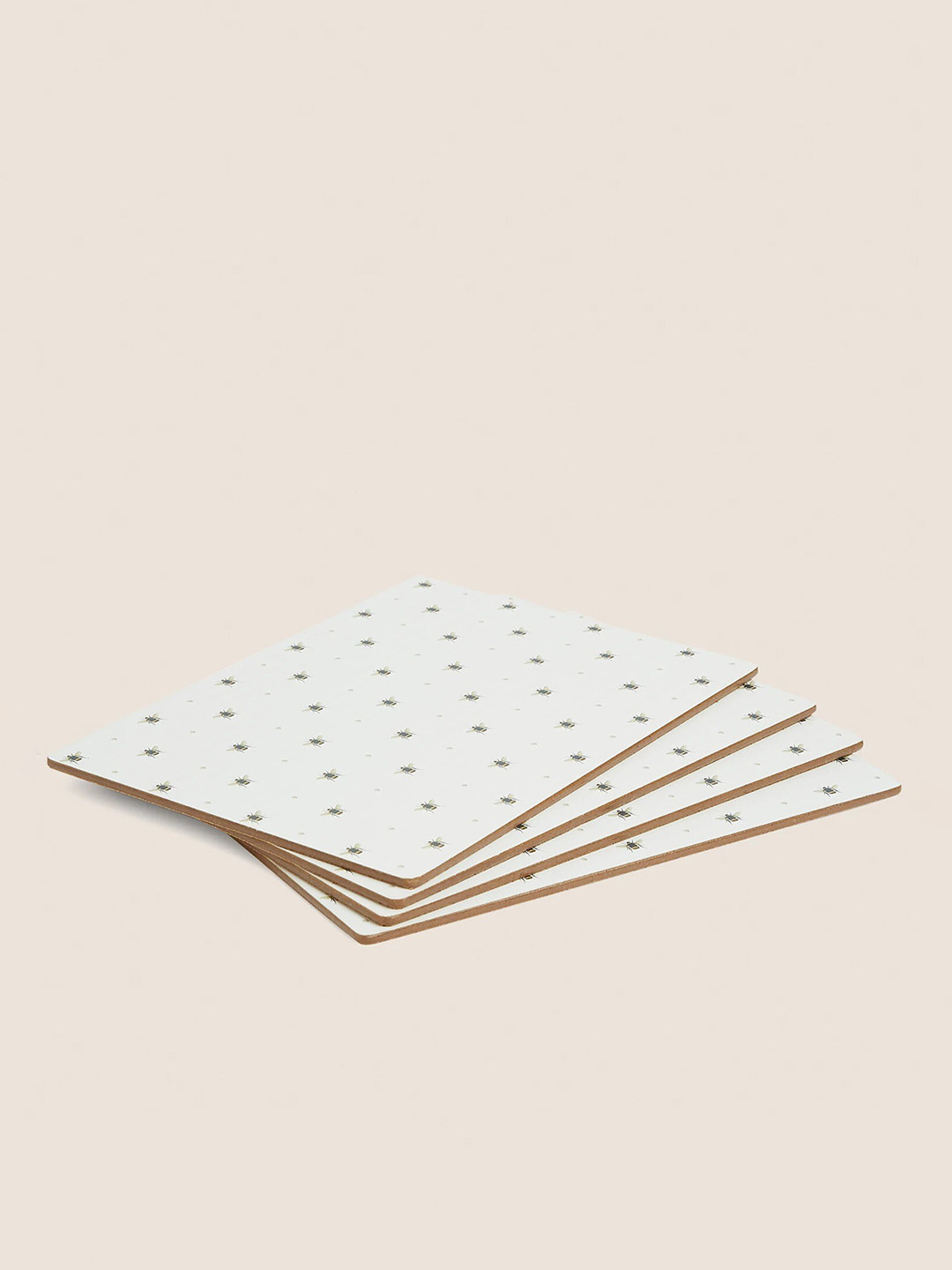 Buy Marks & Spencer White & Black Set Of 4 Printed Table Placemats