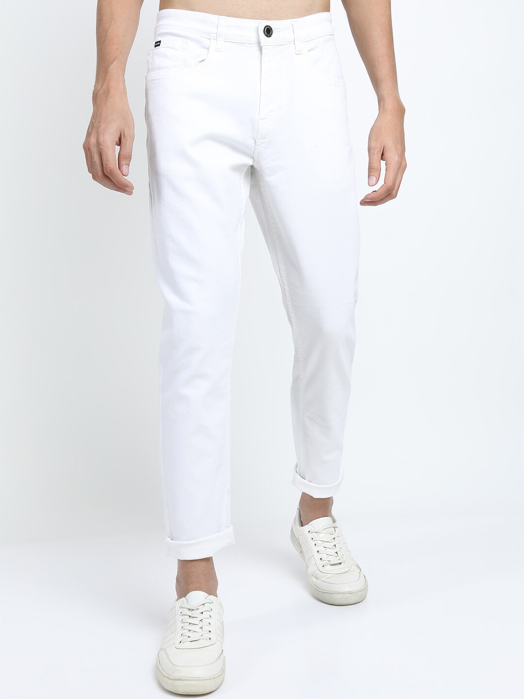 Buy HIGHLANDER Men White Tapered Fit Stretchable Jeans - Jeans for Men ...