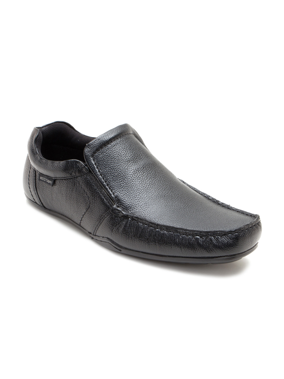 Buy Red Tape Men Black Genuine Leather Semiformal Slip Ons Formal