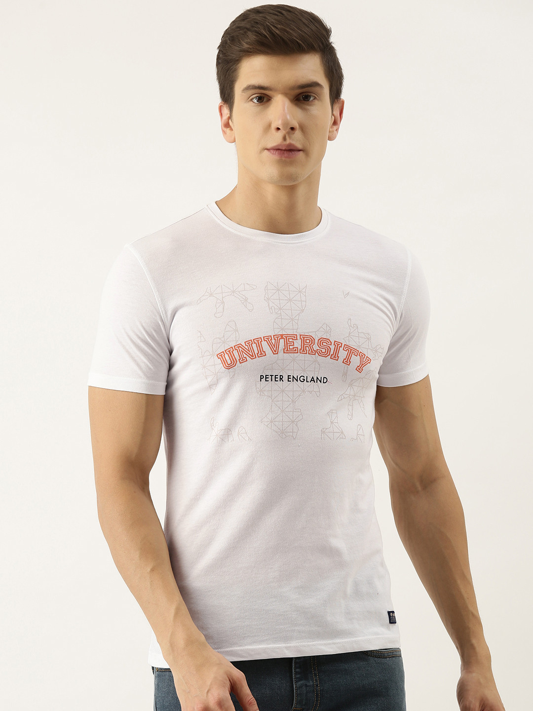Buy PETER ENGLAND UNIVERSITY Men White T Shirt Tshirts for Men 17281324 Myntra