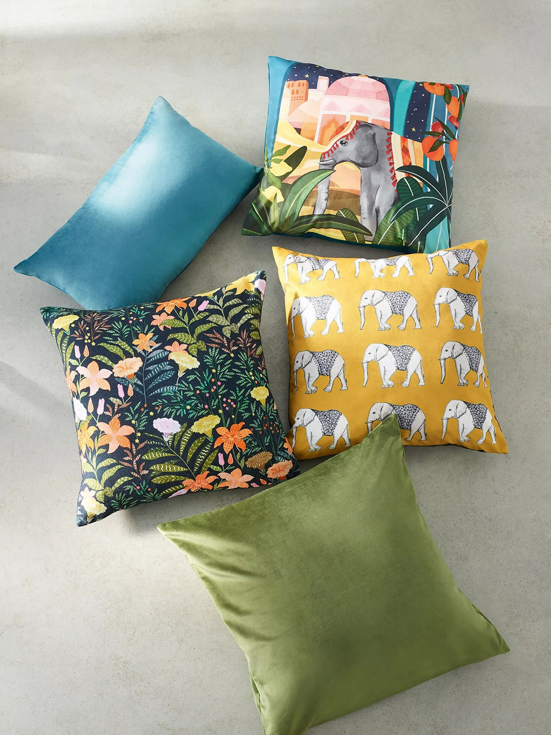 Buy Marks & Spencer Green Solid Cushions Cushions for Unisex 17282350